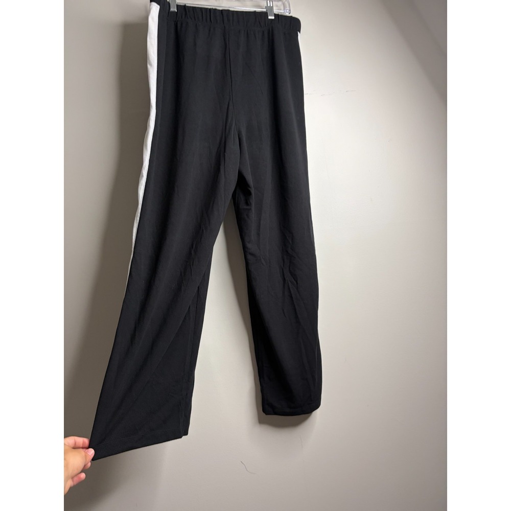 Cuddl Duds Women's Modern Jersey Knit Lounge Pant Black/Porcelain: L #603F - Picture 4 of 4